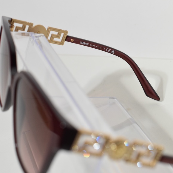 Versace Perla Dark Ruby Sunglasses with gold Medusa medallions - Picture 7 of 7
